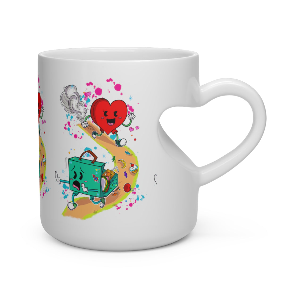 "The Heart Knows what it Wants" Heart Shaped Mug