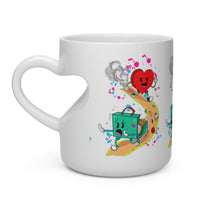 Load image into Gallery viewer, The Heart Knows what it Wants Heart Shaped Mug
