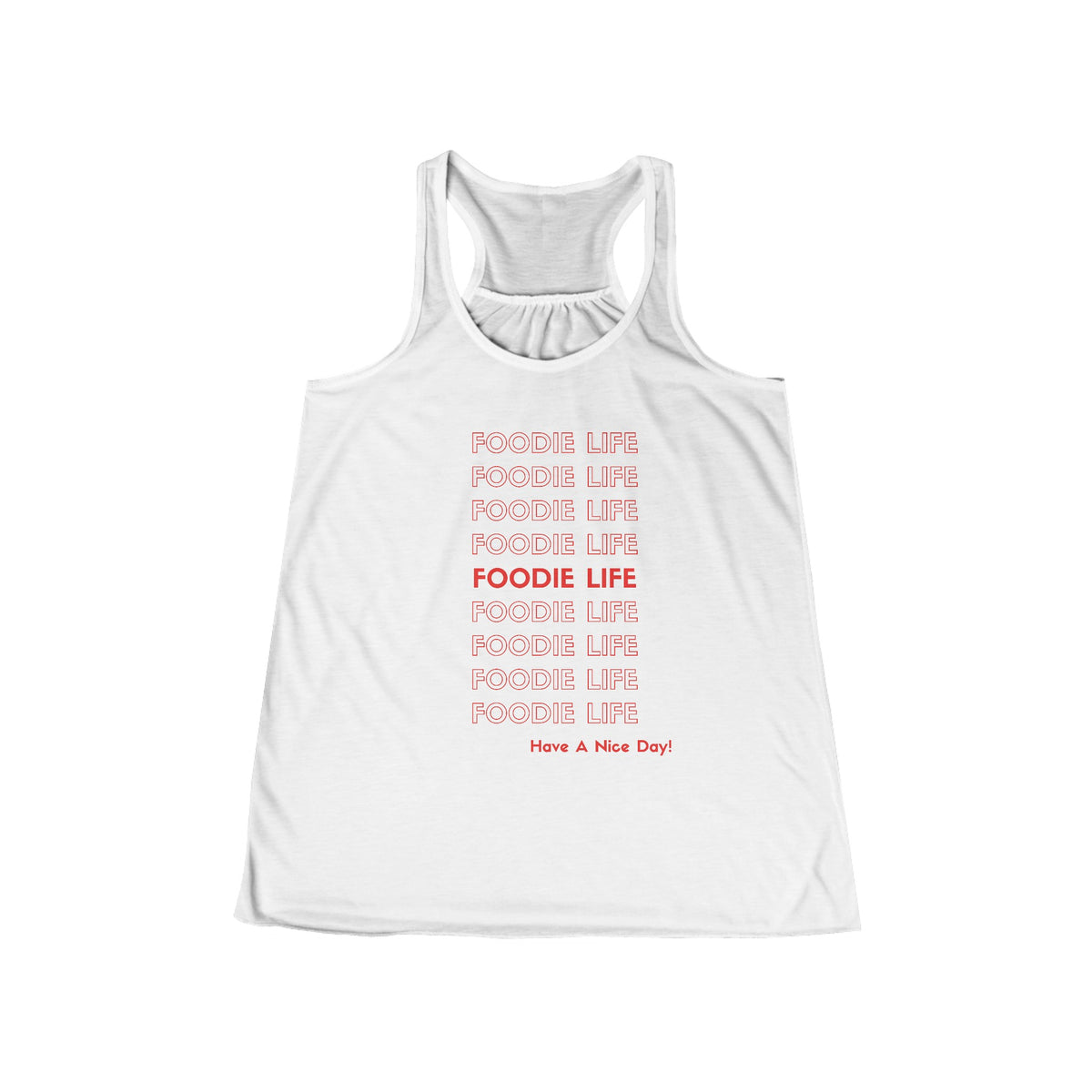 Foodie Life Women's Flowy Racerback Tank