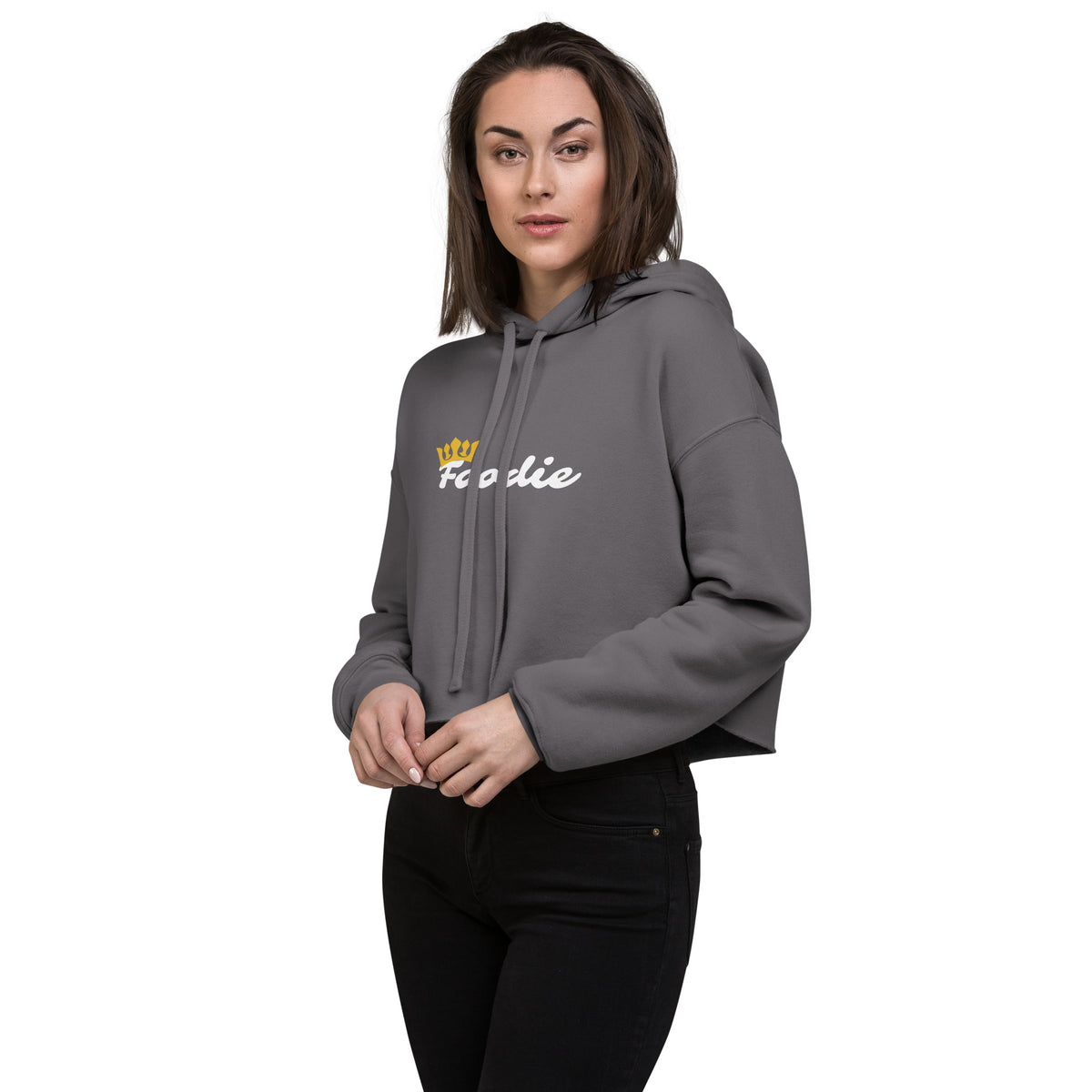Foodie Royalty Crop Hoodie