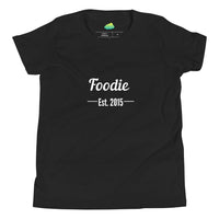 Load image into Gallery viewer, Foodie Est. 2015 Youth Short-Sleeve T-Shirt
