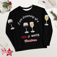 Load image into Gallery viewer, I&#39;m Dreaming of Red &amp; White Christmas.. Ugly Sweatshirt in Midnight Black
