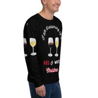 Load image into Gallery viewer, I&#39;m Dreaming of Red &amp; White Christmas.. Ugly Sweatshirt in Midnight Black

