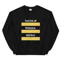 Load image into Gallery viewer, Tacos ,Tequila, Repeat Sweatshirt
