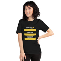 Load image into Gallery viewer, Tacos Tequila Repeat Short-Sleeve T-Shirt
