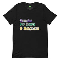 Load image into Gallery viewer, RYS Louisiana Food Short-Sleeve T-Shirt - Mardi Gras Colors
