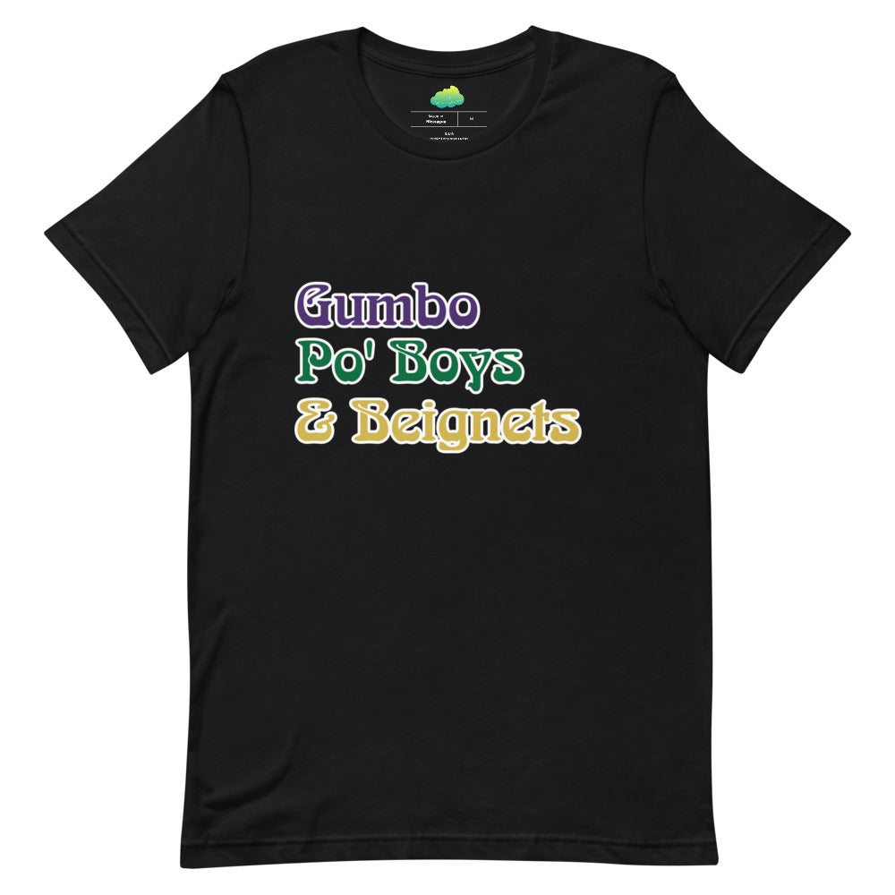 RYS Louisiana Food Short-Sleeve T-Shirt - Mardi Gras Colors