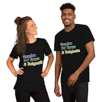Load image into Gallery viewer, RYS Louisiana Food Short-Sleeve T-Shirt - Mardi Gras Colors
